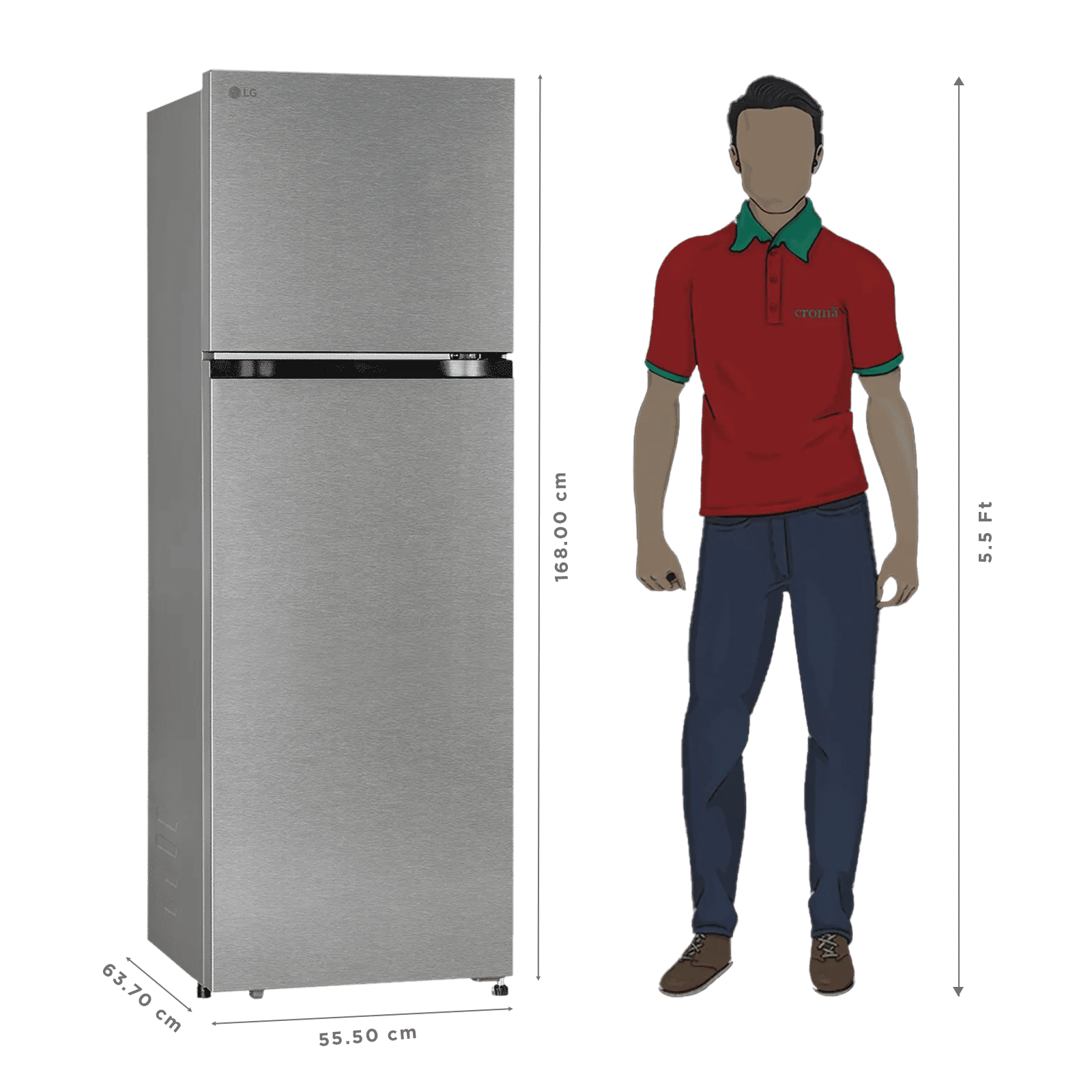Buy LG 276 Litres 1 Star Frost Free Double Door Refrigerator with